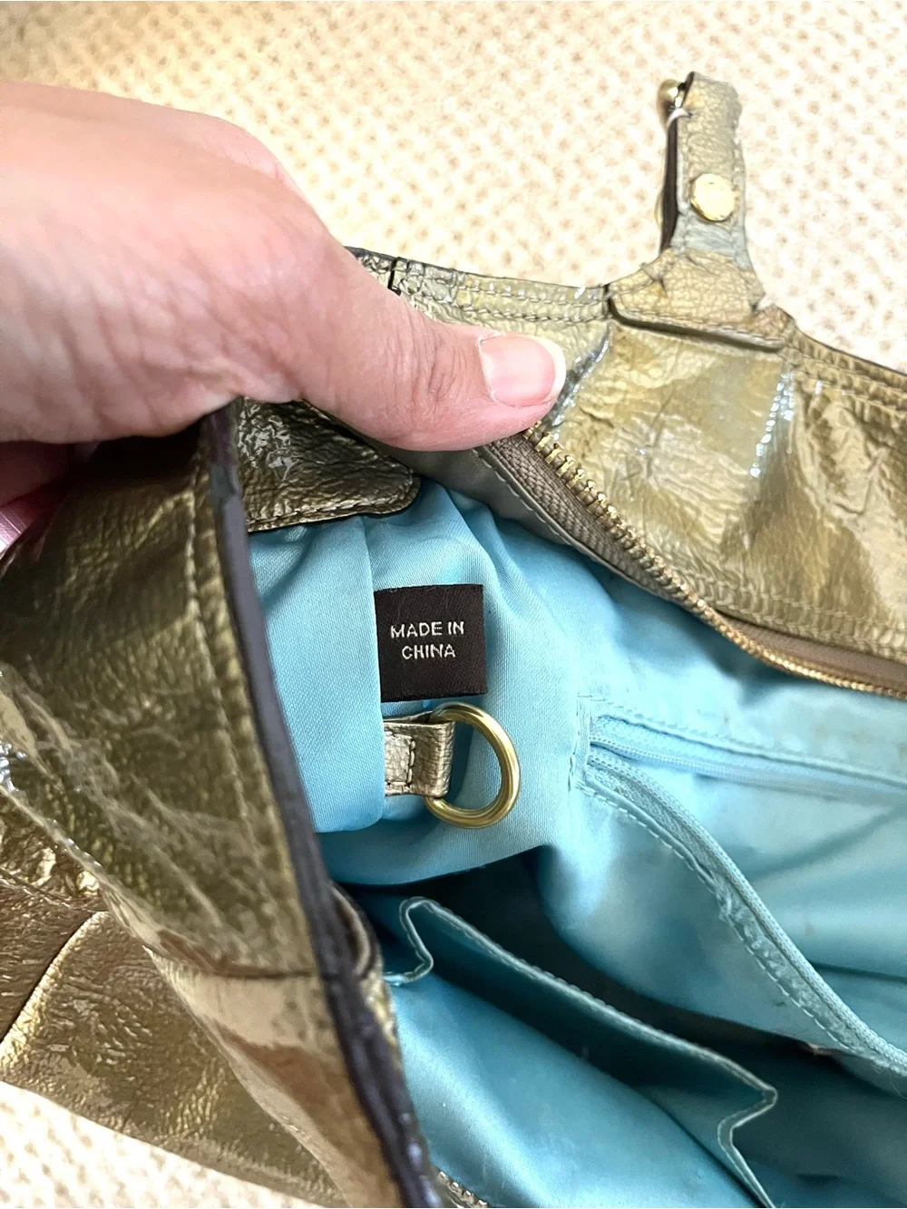 Coach Madison Tribeca Gold Patent Leather Tote - Picture 7 of 16